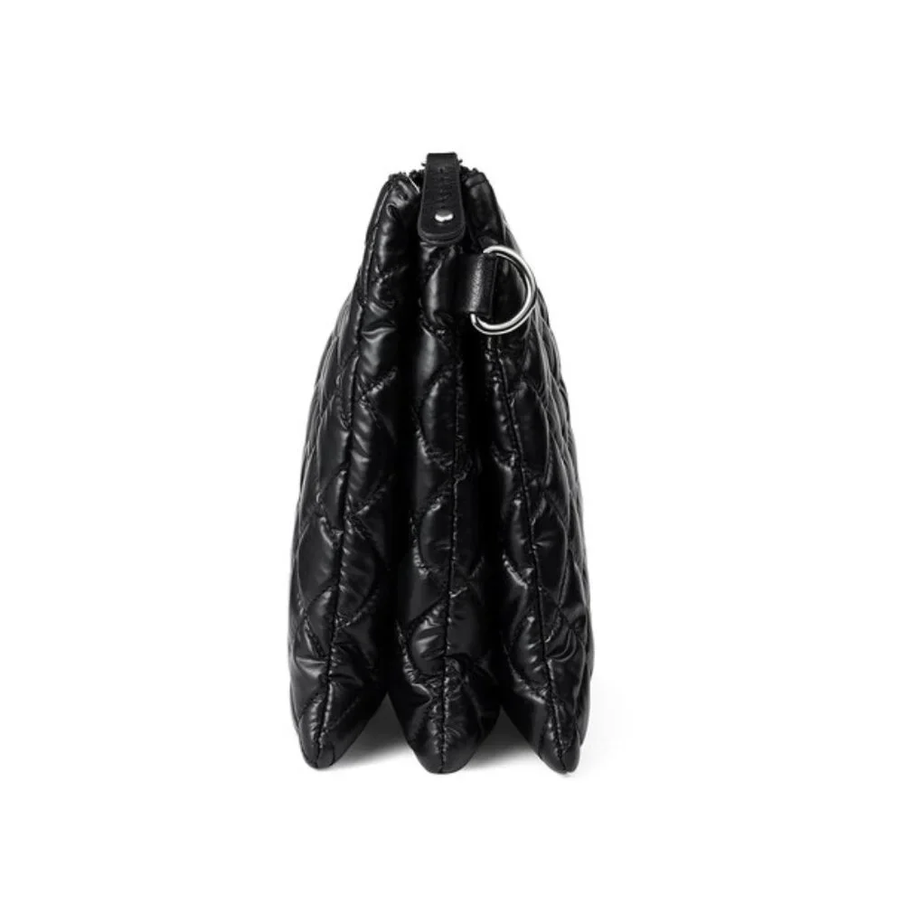 Quilted Puffer Crossbody With Chain Décor Wrap Strap- Black- NWT - Picture 4 of 7